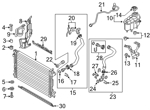 2018 Audi A4 Radiator & Components Diagram 2