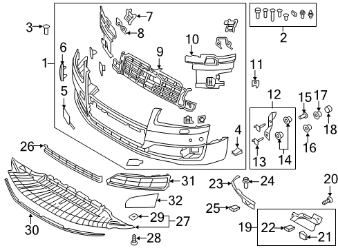 2015 Audi A8 Quattro Front Bumper Diagram 1