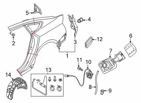 2022 Audi A5 Sportback Quarter Panel & Components, Exterior Trim