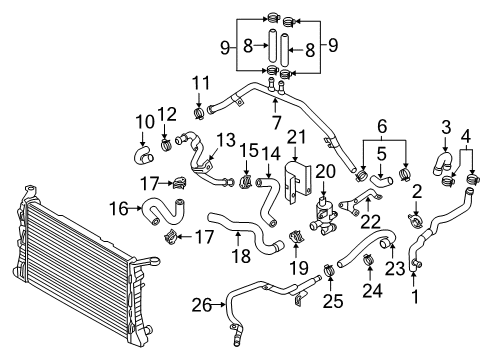 2016 Audi RS7 Inlet Hose Diagram for 4G0-121-449-AG