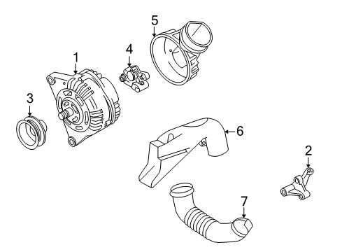 1996 Audi A4 Quattro Pulley Diagram for 054-903-119-E