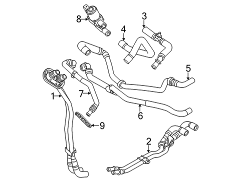 2020 Audi A8 Quattro Hoses, Lines & Pipes Diagram 2