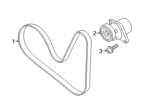 2021 Audi A4 Quattro Belts & Pulleys, Cooling Diagram 1