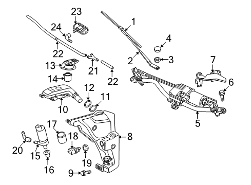 2010 Audi Q5 Wiper & Washer Components