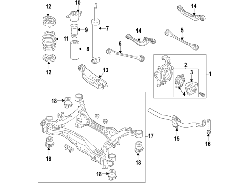 2017 Audi A4 allroad Rear Suspension, Control Arm Diagram 2