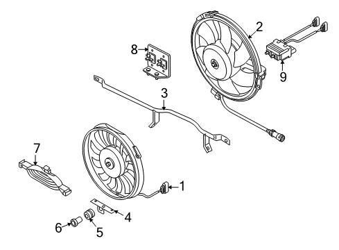 2005 Audi Allroad Quattro A/C Condenser Fan