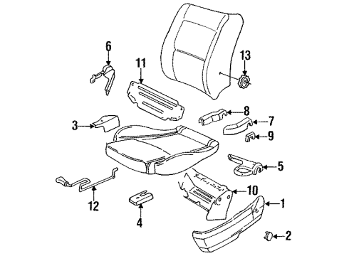 1995 Audi S6 Front Seat Components