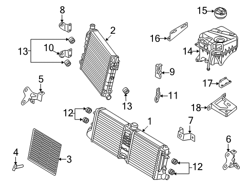 2012 Audi R8 Radiator & Components