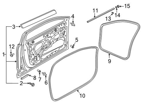 2021 Audi A6 allroad Door & Components, Body Diagram 1