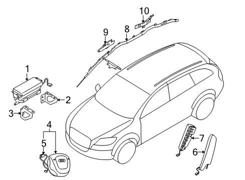 2013 Audi Q7 Air Bag Components