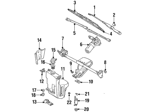 1995 Audi S6 Wiper & Washer Components