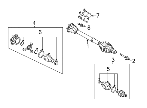 2017 Audi S5 Drive Axles - Front Diagram 2