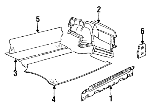 1987 Audi 5000 Quattro Rear Door Trim, Interior Trim Diagram 2