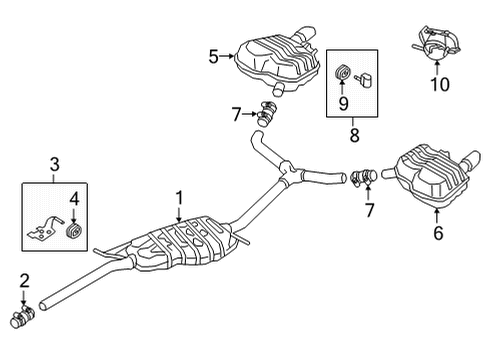 2022 Audi A4 allroad Exhaust Components Diagram 2