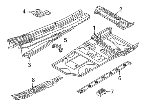 2022 Audi e-tron GT Floor & Rails