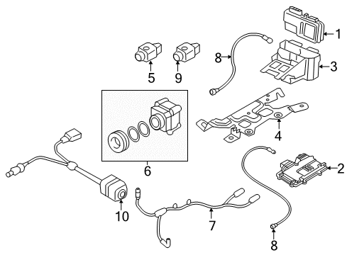 2018 Audi Q7 Parking Aid Diagram 1