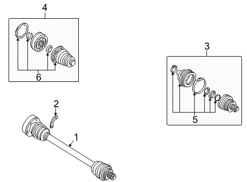 1998 Audi A4 Quattro Drive Axles - Rear