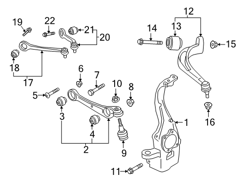 2021 Audi Q5 Suspension Components, Control Arm, Ride Control, Stabilizer Bar Diagram 2