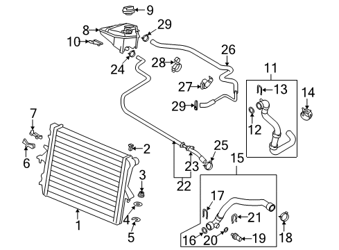 2014 Audi Q7 Radiator & Components Diagram 2