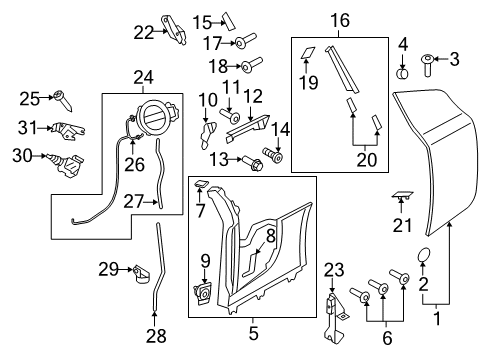 2015 Audi R8 Trunk, Body Diagram 4