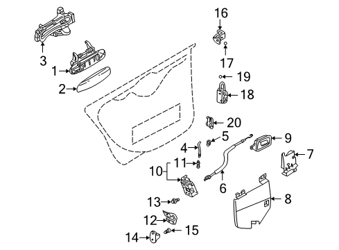 2004 Audi S4 Rear Door - Lock & Hardware