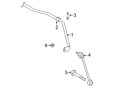 2006 Audi TT Stabilizer Bar & Components - Rear