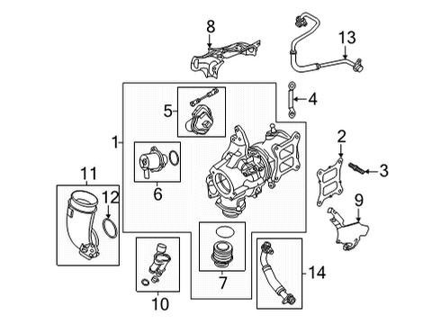 2022 Audi A5 Quattro Turbocharger & Components Diagram 2