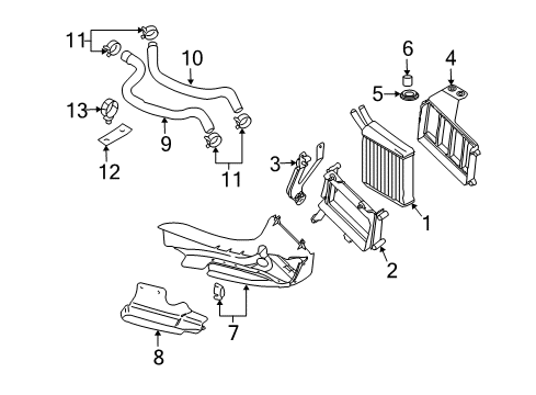 2005 Audi TT Quattro Auxiliary Radiator Diagram for 8N0-121-212