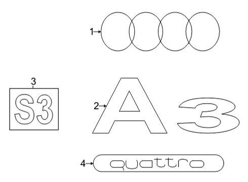 2024 Audi A3 Exterior Trim - Trunk