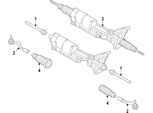 2019 Audi A4 allroad Steering Column & Wheel, Steering Gear & Linkage Diagram 4