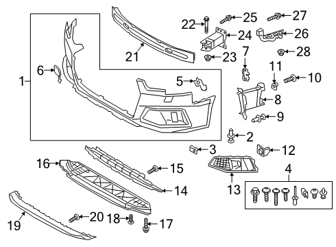 2019 Audi S4 Front Bumper