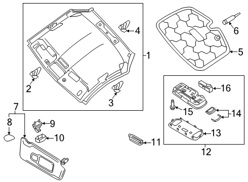 2018 Audi TT RS Quattro Interior Trim - Roof