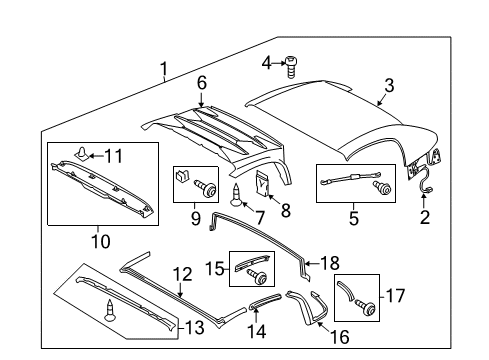 2015 Audi R8 Convertible Top - Cover & Components