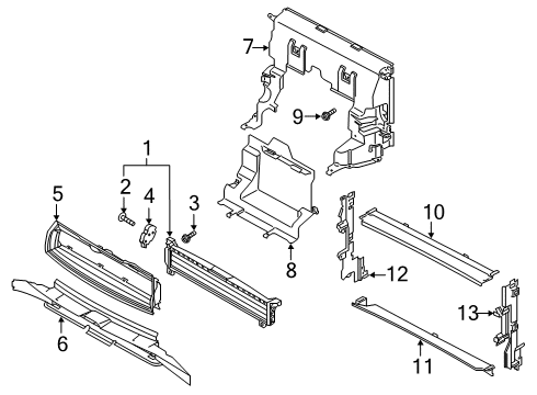 2019 Audi e-tron Quattro Radiator Support - Ducts