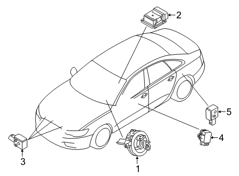 2017 Audi S7 Air Bag Components Diagram 2