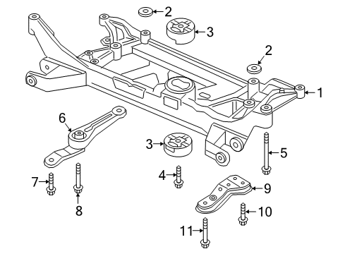 2018 Audi TT RS Quattro Suspension Mounting - Front