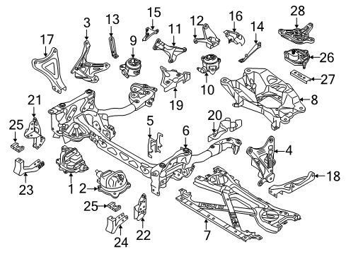 2013 Audi A8 Quattro Bracket Diagram for 4H0-199-439