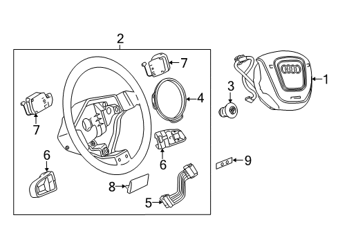 2016 Audi S5 Steering Column & Wheel, Steering Gear & Linkage Diagram 7