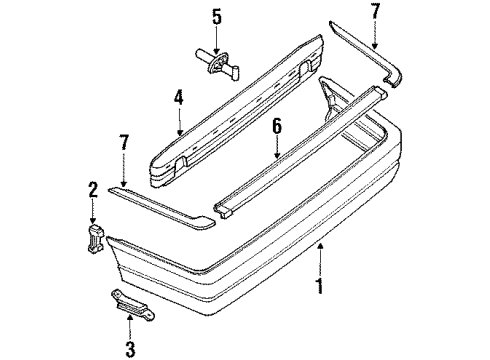 1991 Audi 100 Quattro Rear Bumper