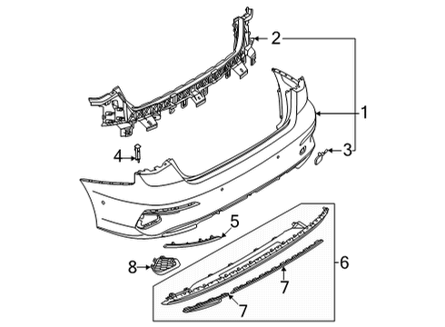 2024 Audi A3 Bumper & Components - Rear Diagram 1