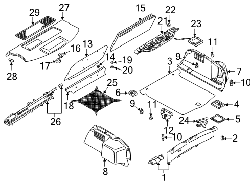 2002 Audi A4 Interior Trim - Rear Body