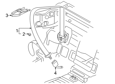 2009 Audi S4 Rear Seat Belts