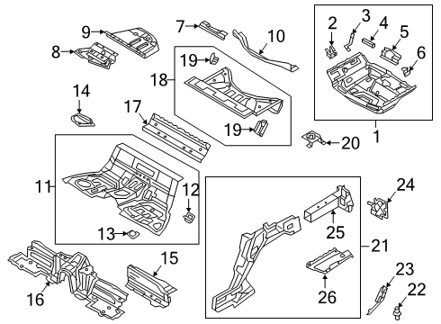 2022 Audi S8 Rear Floor & Rails