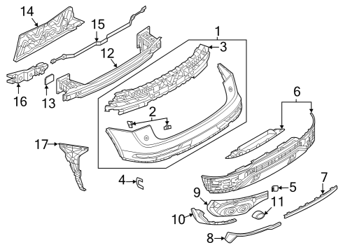 2023 Audi SQ5 Bumper & Components - Rear Diagram 2
