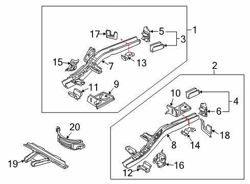 2013 Audi Q7 Rails & Components