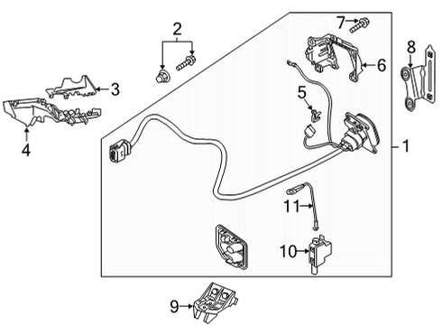 2022 Audi e-tron Sportback Fender & Components Diagram 3