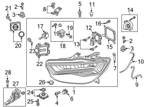 2016 Audi A6 Headlamps, Electrical Diagram 1