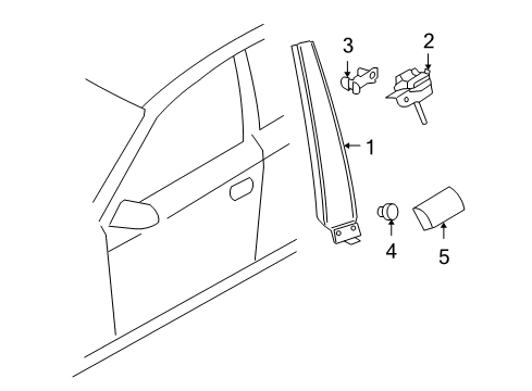 2007 Audi A6 Quattro Exterior Trim - Pillars, Rocker & Floor Diagram 2