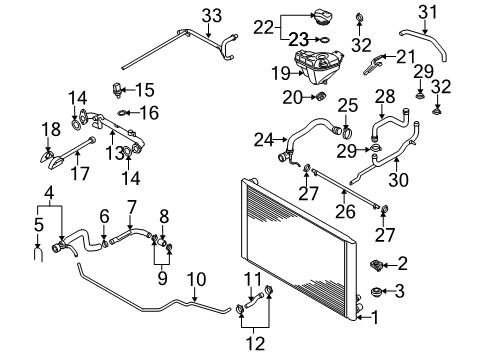 2004 Audi A8 Quattro Radiator Diagram for 4E0-121-251-E