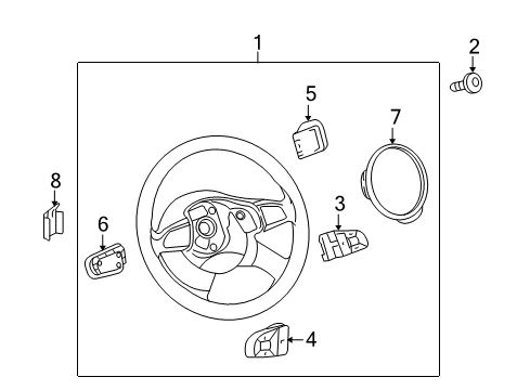 2009 Audi Q5 Steering Wheel Diagram for 8R0-419-091-S-WUN